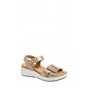 NEW ONFOOT women's marta sandal in metalzido taupe